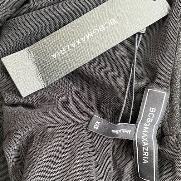 NWT BCBGMAXAZRIA Top Ruched Bodice Sweetheart Neckline Sz XXS Whimsigoth Witchy - Picture 7 of 9